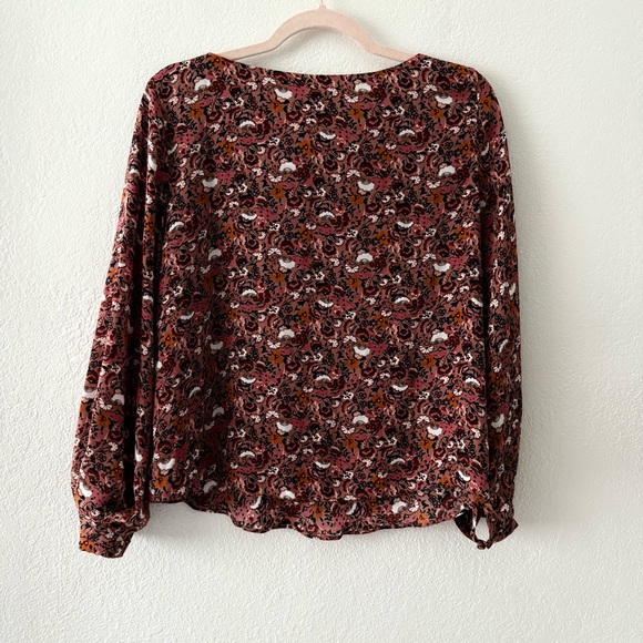 Floral Patterned Long sleeve Cowl Neck Size MP - Picture 5 of 12